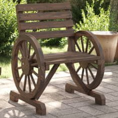 Vidaxl Záhradné stoličky 4 ks jedľové masívne drevo