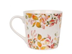 Gardena Biela, porcelánová šálka s oranžovými listami 400 ml 