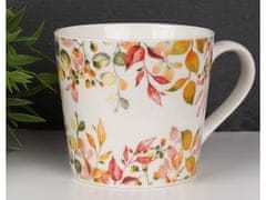 Gardena Biela, porcelánová šálka s oranžovými listami 400 ml 