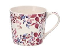 Gardena Biela, porcelánová šálka s fialovými listami 400ml 