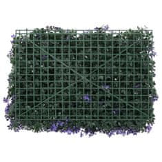 Vidaxl Umelý plot z listov 24 ks fialový 40x60 cm