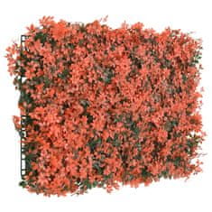Vidaxl Umelý plot z javorových listov 24 ks svetločervený 40x60 cm