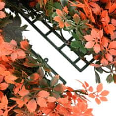 Vidaxl Umelý plot z javorových listov 24 ks svetločervený 40x60 cm