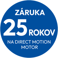 Predĺžená záruka na 25 rokov na Direct Motion motor