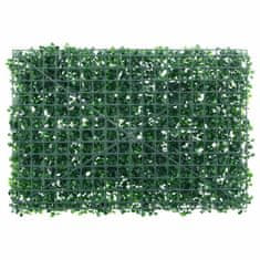 Vidaxl Umelý plot z listových kríkov 24 ks zelený 40x60 cm