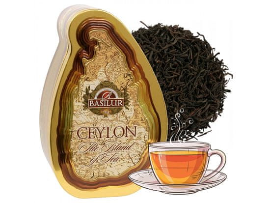 Basilur BASILUR Gold - Cejlónsky čierny listový čaj v dekoratívnej plechovke 100g