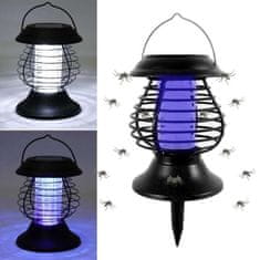 HIT Solárna LED lampa s UV odpudzovačom hmyzu