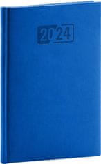 Diár 2024: Aprint - modrý, týždenný, 15 × 21 cm
