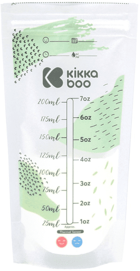 KikkaBoo Sáčky na mateřské mléko s tepelným senzorem 50 ks Lactty