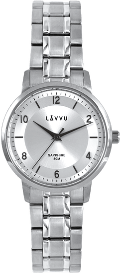 LAVVU Strieborné dámske hodinky LINSELL so zafírovým sklom