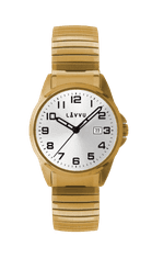 LAVVU Pánske hodinky s ťahacím remienkom STOCKHOLM Big Gold