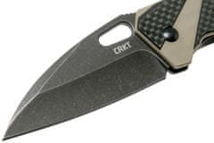 CRKT CR-2440 HERON BLACK TAN vreckový nôž 7,4 cm, Black Stonewash, G10, uhlíkové vlákno