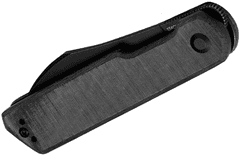 Kizer V3580C2 Klipper vreckový nôž 8 cm, celočierna, Micarta
