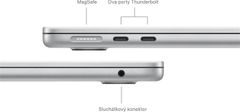 Apple MacBook Air 13, M3 8-core/8GB/256GB SSD/10-core GPU (MRXQ3SL/A), strieborná (M3, 2024)