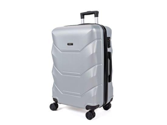 Mifex Cestovný kufor veľký V265, srebrny, TSA,75x50x30