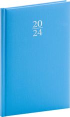 Diár 2024: Capys - modrý, týždenný, 15 × 21 cm