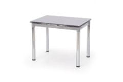 Halmar Sklenený rozkladací jedálenský stôl Logan 2 - sivá / chróm