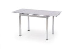 Halmar Sklenený rozkladací jedálenský stôl Logan 2 - sivá / chróm