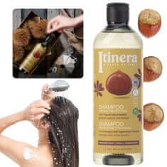 sarcia.eu ITINERA Šampón na poškodené vlasy s gaštanom z toskánskych vrchov, 95% prírodné zložky, 370 ml
