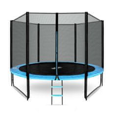 Trampolína 305 cm Svetlo modrá + ochranná sieť + rebrík