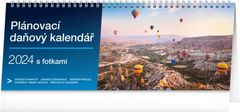 Kalendár 2024 stolný: Plánovací daňový s fotkami, 33 × 12,5 cm