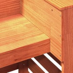 Vidaxl Vonkajší barový stolík voskový 113,5x50x103 cm borovicový masív