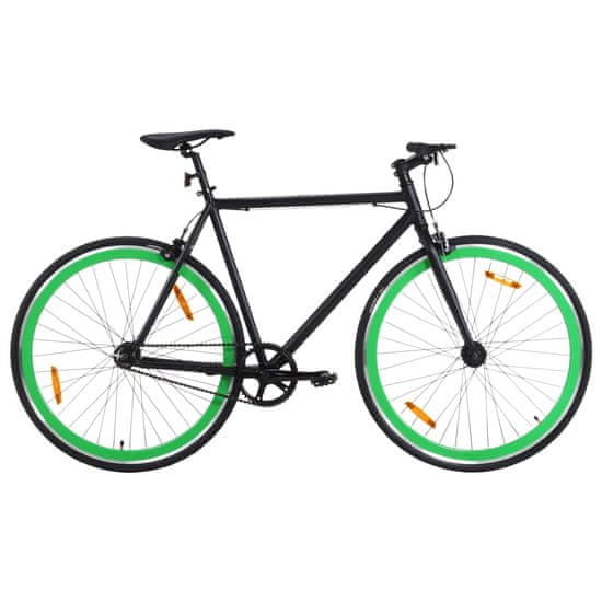 Vidaxl Bicykel s pevným prevodom čierno-zelený 700c 51 cm