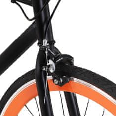 Petromila vidaXL Bicykel s pevným prevodom čierno-oranžový 700c 59 cm