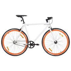 Petromila vidaXL Bicykel s pevným prevodom bielo-oranžový 700c 51 cm