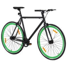 Petromila vidaXL Bicykel s pevným prevodom čierno-zelený 700c 59 cm