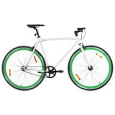 Petromila vidaXL Bicykel s pevným prevodom bielo-zelený 700c 51 cm
