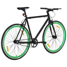 Vidaxl Bicykel s pevným prevodom čierno-zelený 700c 59 cm