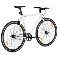 Petromila vidaXL Bicykel s pevným prevodom bielo-čierny 700c 59 cm