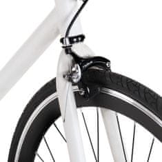Petromila vidaXL Bicykel s pevným prevodom bielo-čierny 700c 55 cm