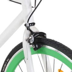 Petromila vidaXL Bicykel s pevným prevodom bielo-zelený 700c 51 cm
