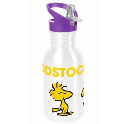 Snoopy fľaša so slamkou 500 ml Woodstock
