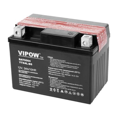 vipow Batéria typu VIPOW MC pre motocykle 12V 3Ah čierna BAT0504