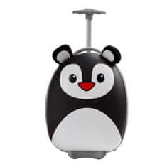 KIK KX3962_1 Detský cestovný kufor na kolieskach tučniak