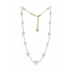 Oliver Weber Pôvabný pozlátený náhrdelník s perlami Oceanides Silky Pearls 12308G