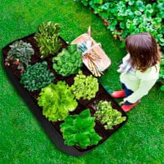Netscroll Prenosný záhradný záhon s 8 priehradkami pre bujný a rýchly rast všetkých rastlín, záhon z odolného vzdušného plátna, ideálny pre zemiaky, kvety a všetky druhy zeleniny, RaisedGarden