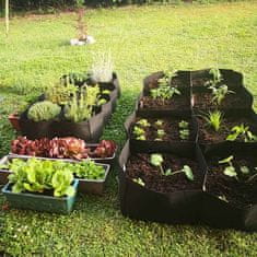 Netscroll Prenosný záhradný záhon s 8 priehradkami pre bujný a rýchly rast všetkých rastlín, záhon z odolného vzdušného plátna, ideálny pre zemiaky, kvety a všetky druhy zeleniny, RaisedGarden