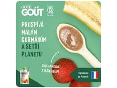 Good Gout 3x BIO Ovocné pyré bez lepku Jahoda a banán 120 g