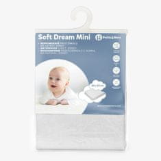 Napínacia plachta nepremokavá do malej postieľky Soft Dream Mini 84 x 50 White