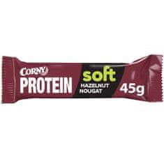 CORNY Protein SOFT Lískový oříšek-nugát 12x45g