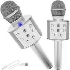 Izoxis 22188 Karaoke mikrofón - strieborný