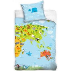 Tip Trade Obojstranné posteľné obliečky Atlas sveta