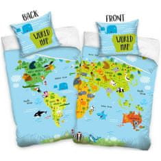 Tip Trade Obojstranné posteľné obliečky Atlas sveta