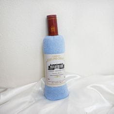 GFT Uterák v darčekovom balení fľaša vína - modrý