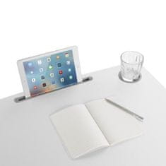 Maclean MC-903W Výškovo nastaviteľný stôl pre notebooky s kolieskami biely 72418