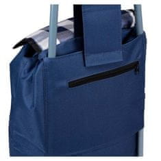 EDCO Nákupní taška ED-249769motm Nákupní taška na kolečkách modrá s tmavým poklopem